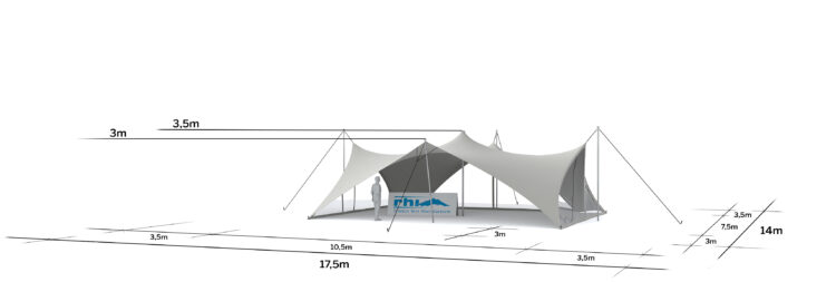 10.5x7.5m schéma 3 portes